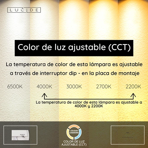 Lucide FELSTED - Lámpara colgante - LED Regul. - CCT - 1x28W 2200K/4000K - Negro | Vibes - USP